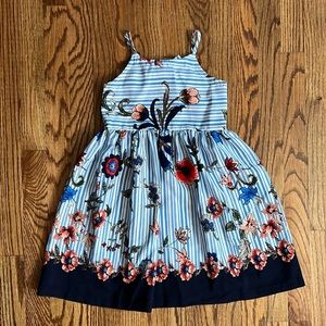 Bonnie Jean floral Print Stripe Dress size 6X